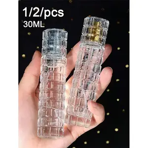 30ml Glass Perfume Spray Bottle, Reusable Perfume Atomizer -- Reusable, Travel Necessities, Portable Large Capacity, Suitable For Travel, Business Travel, Shopping, Camping, Vacation, Outdoor Portable Perfume Bottle