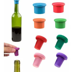 8-Pack    Stoppers - , Airtight Champagne &  Bottle Sealer - Leakproof Beverage Savers for , Sparkling Drinks, Soda (Multi-Color)