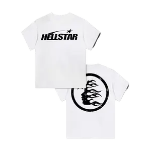 [100% Cotton] 100% cotton double-sided printed Hell Star pattern T-shirt, high-quality printed T-shirt, men's round neck short-sleeved top, casual T-shirt spring and summer clothing quarter zip,Boyfriend's gift,Graphic tee,Wicked merch