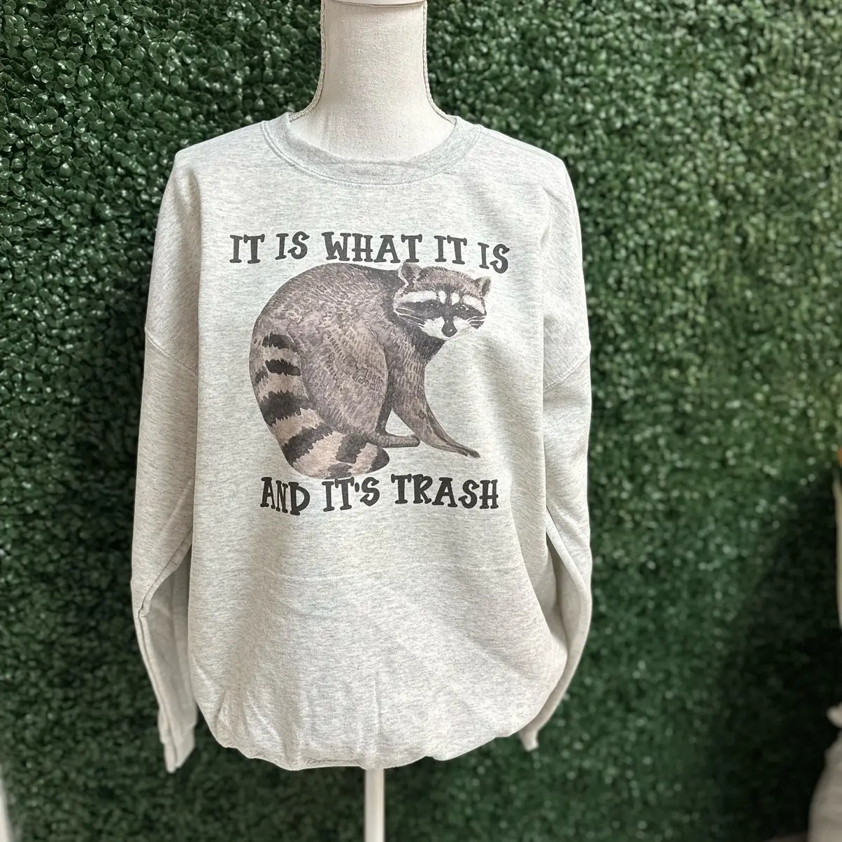 It Is What It Is And It's TRASH on Ash Gray Tshirt or Sweatshirt