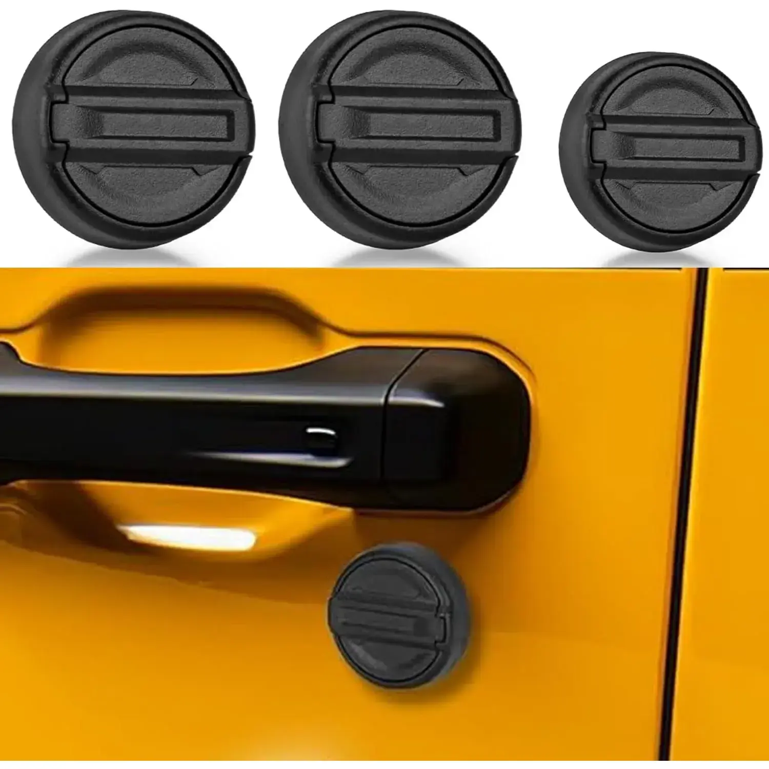2025 Upgrade Strong Magnetic Keyhole Covers Compatible with 2018-2025 Jeep Wrangler JL and Gladiator JT, Keyhole Protection Keyhole Cover Door Lock Cover for Jeep 3 Year Warranty