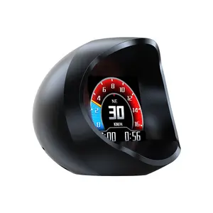 Universal Car HUD Head Up Display, HD High Brightness Speed & RPM Projector, Car Safety Driving Accessory with Overspeed Alert, Digital Compass & Cute Creative Emoji Display