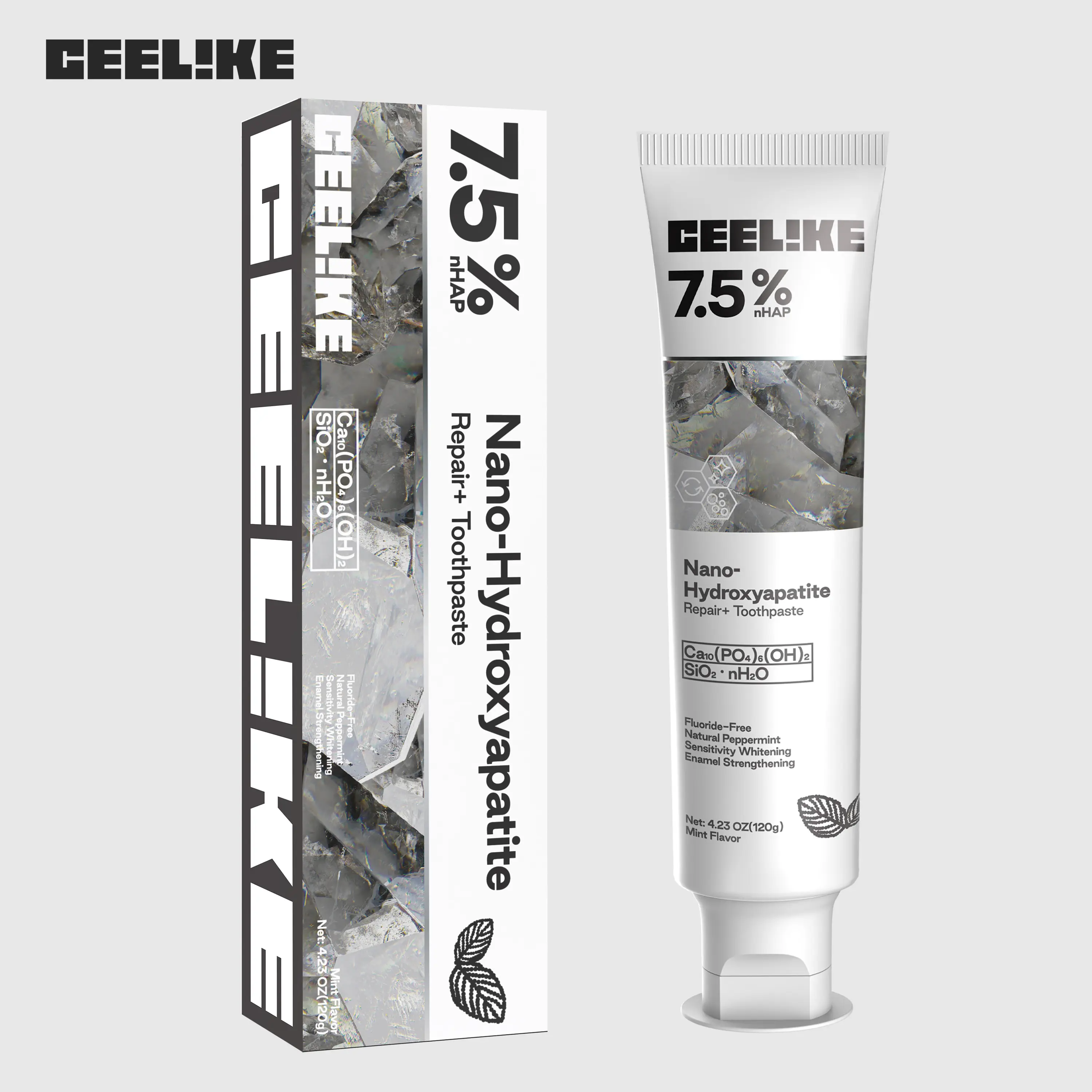 Ceelike Nano Hydroxyapatite Toothpaste | Protects Teeth | Fluoride-Free & Fresh Mint | Maintains Natural Tooth Color B