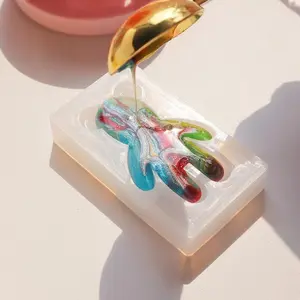 Handmade DIY Silicone Mold for Resin Casting, Cartoon Panda Paw Design, Cross-Border Fire Wax Jelly Mold