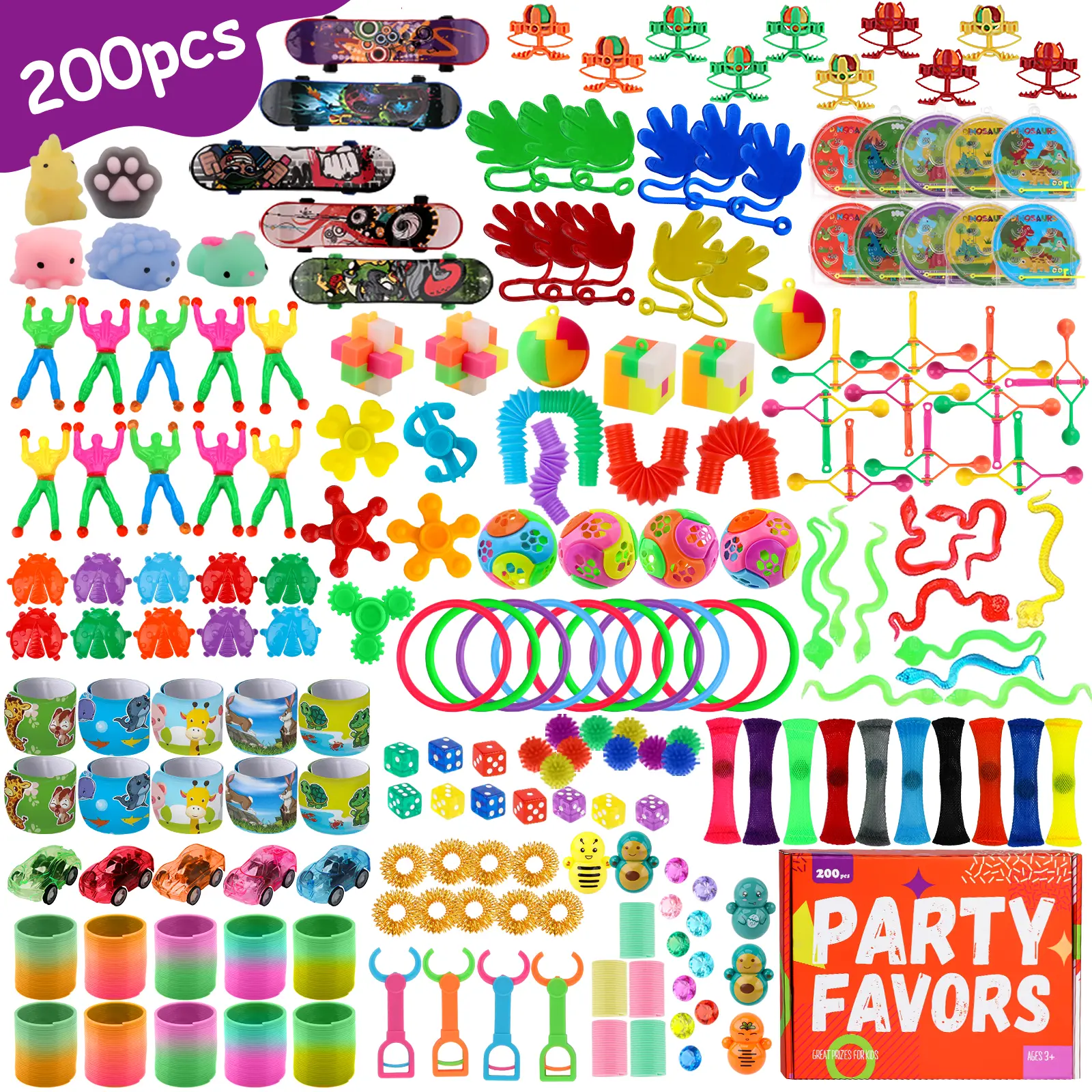 116pcs/200pcs/250pcs Party Favors Pinata Stuffers for Kids Party Favors 4-8, Goodie Bags Pinata Fillers for Classroom Rewards Treasure Chest for Prize Box Toys for Kids Classroom