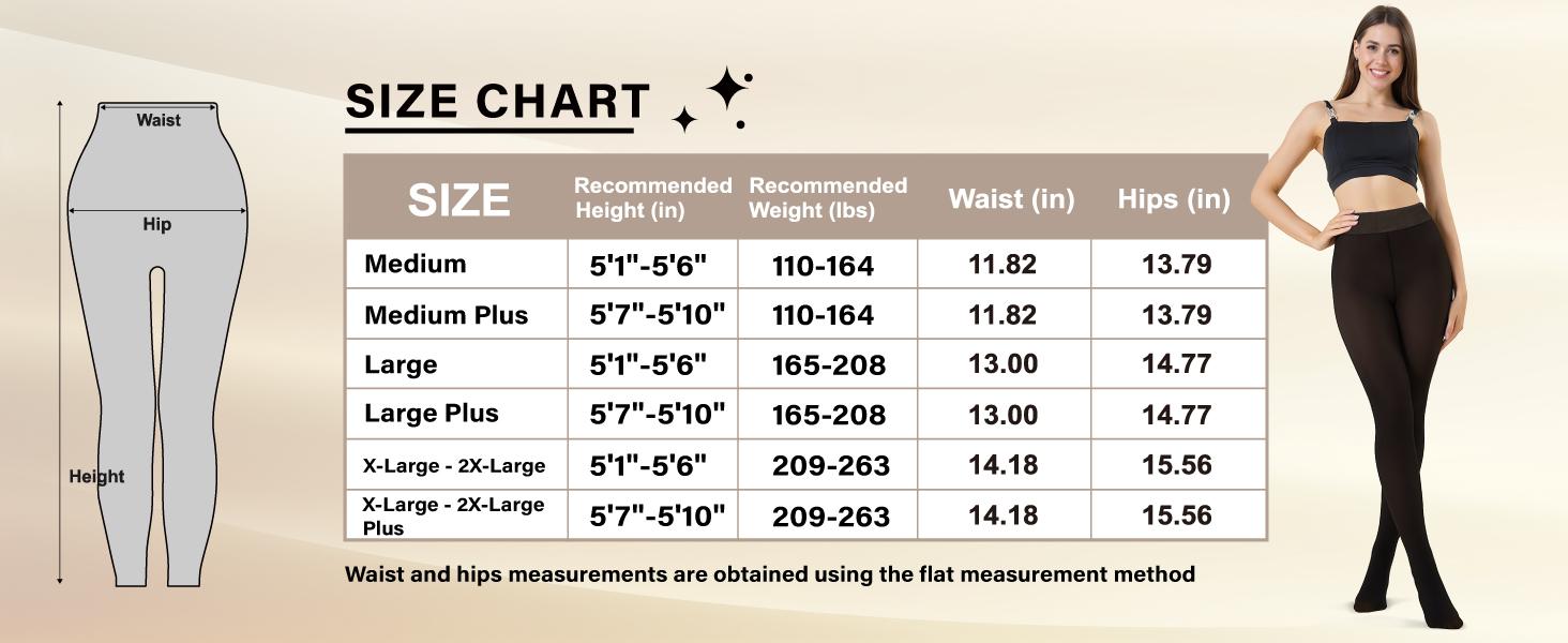 THE ORIGINAL!  •MAGIC FLEECE LINED LEGGINGS • CLOSED FOOT (LOOKS LIKE PANTYHOSE) Winter Comfort Fleece Tights Available in Plus Size and Brown Fur