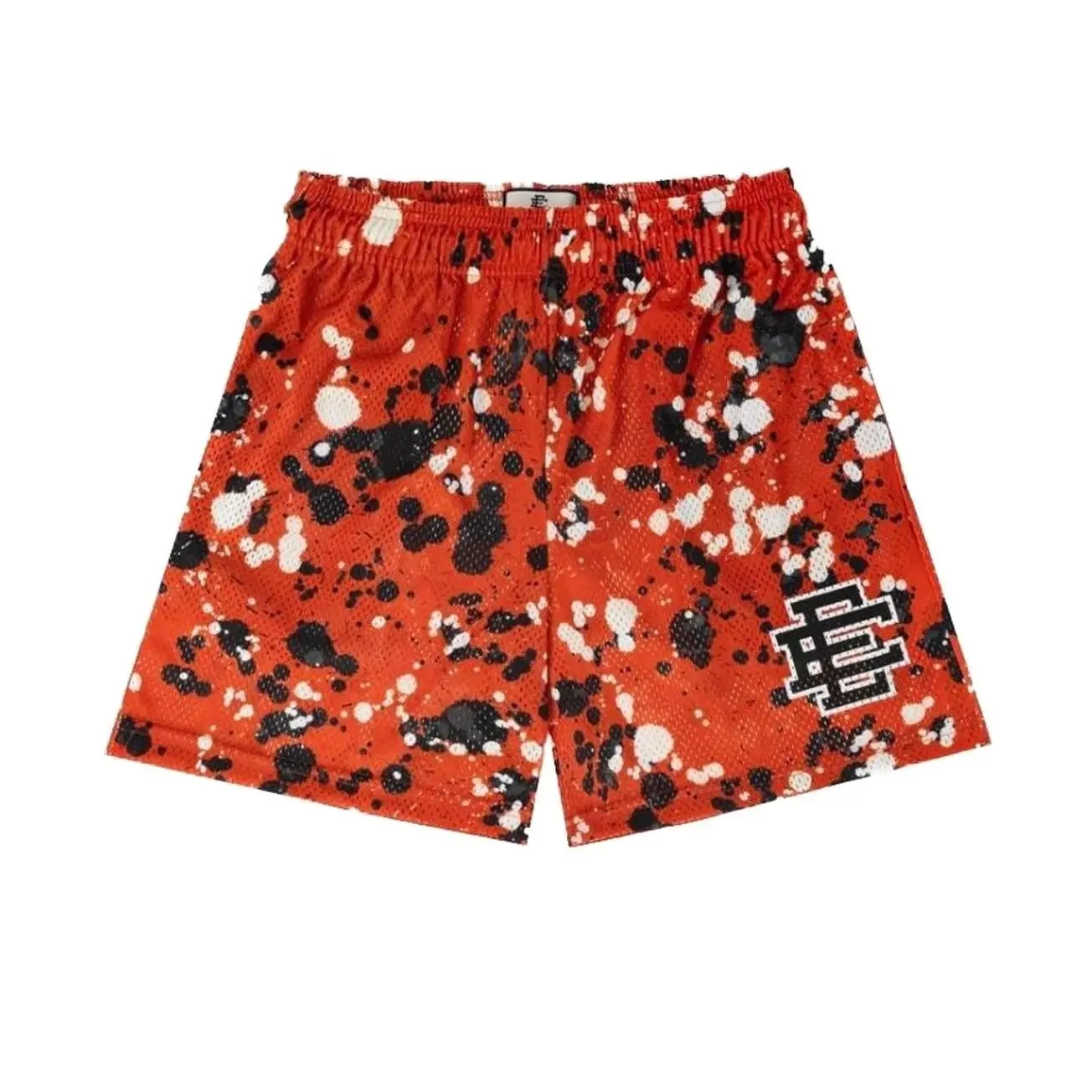 Eric Emanuel EE Basic Bolt Mesh Shorts, Men's Basketball Athletic Shorts, Breathable Lightweight Streetwear with Elastic Waist, Casual Summer Sportswear