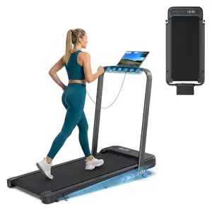 Foldable Handrail Adjustable Incline Treadmill, Low Noise Motor Walking Pad, 265lbs Weight Capacity, Remote Control & Wheels for Easy mobility, Dual Shock Absorption System Home Gym Equipment, Home Workout Equipment