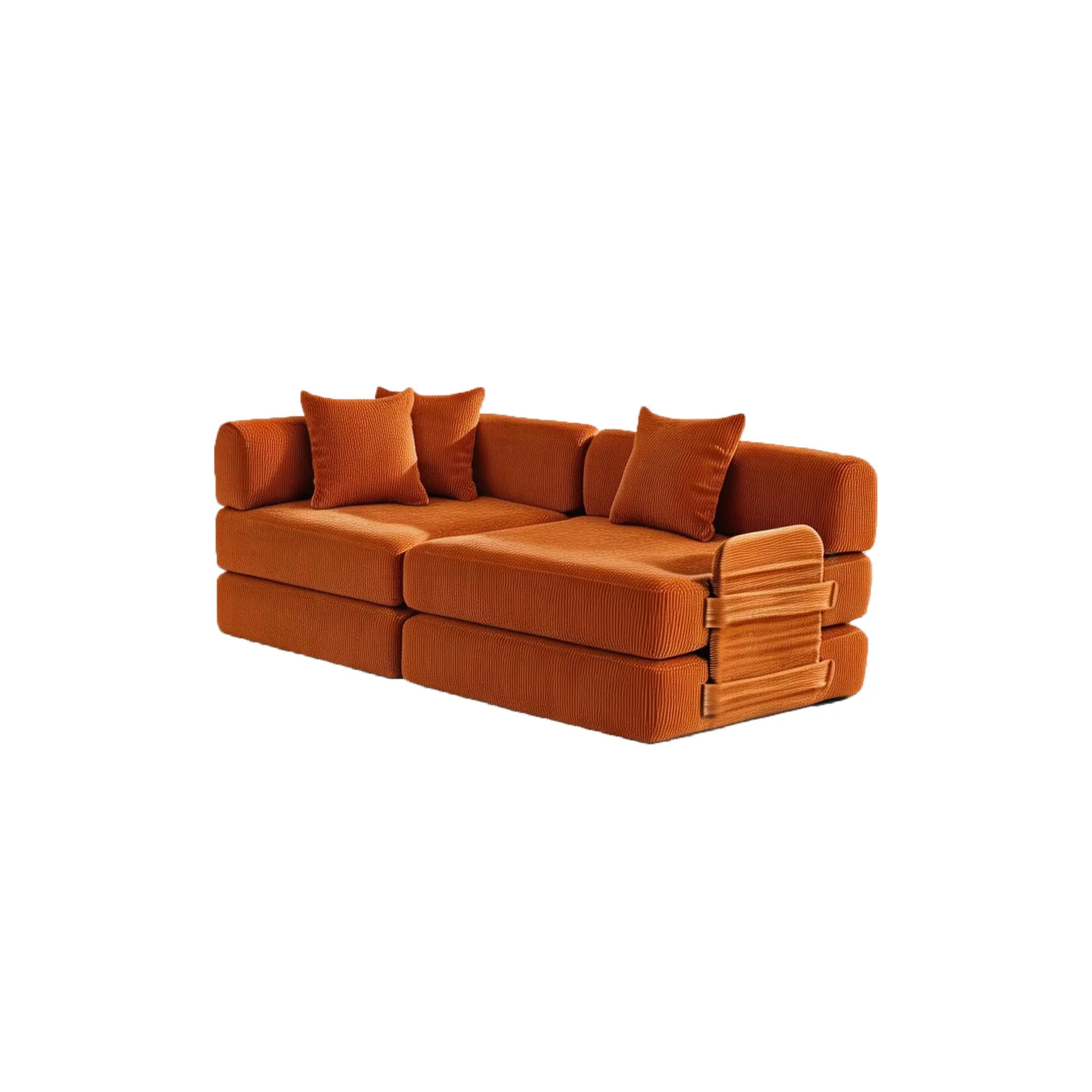 【Armrest Set】2-Pack Modular Sofa Armrests, Add-On Armrest Set for Weture Convertible Sleeper Sofa, Corduroy Replacement Arm Cushions Compatible with 79"/118" Modular Floor Sofa, No Assembly