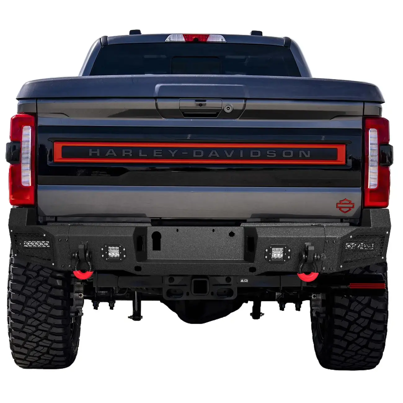 Vijay Steel Rear Bumper with LED Lights, D-Rings, Installation Instructions, 30 Days Money Back Guarantee Fit 2023-2025 Ford F250-F350 Super Duty