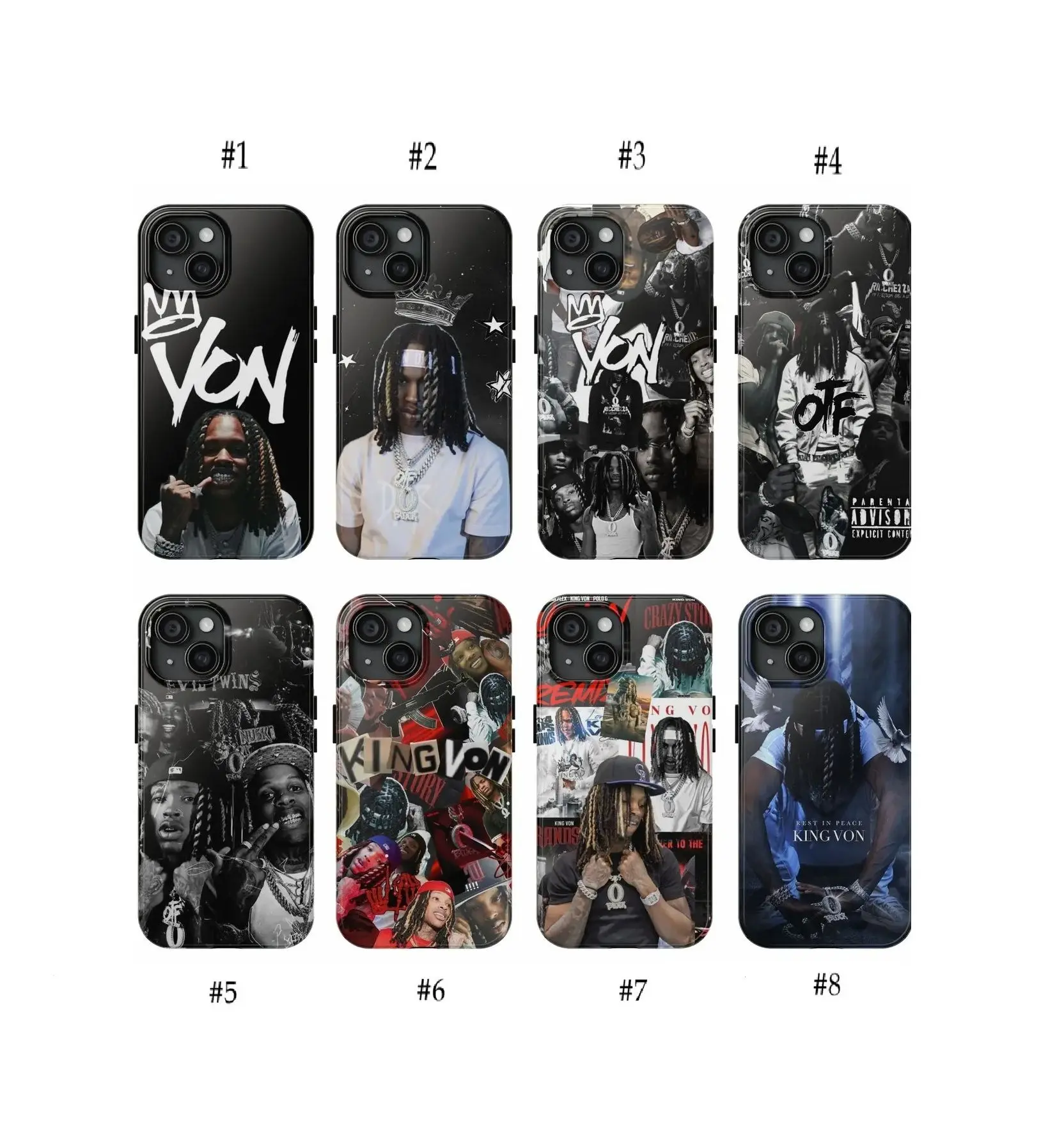 King Von Phone Case Collection, Tough Phone Case, Shockproof Case, Protective Cover, Durable Case, Aesthetic Phone Case, Gift for Rap Fans