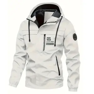 Men's Heavyweight High Mountain Jacket Premium Quality Mountaineering Coat with Hood Removable Brim Zipper Pockets Outdoor Skiing Hiking Snowboarding Parka Machine Washable Winter Jacket Expedition Gear Durable High Quality White Jac waterproof windpro