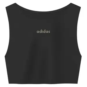 adidas Womens Fear Of God Cropped Crew Neck Athletic Tank  Casual - Black