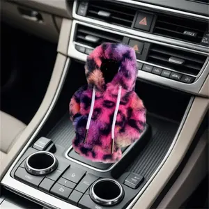 Cute Fashion Print Car Gear Shift Cover, 1 Count Soft & Comfortable Car Gear Shift Protector, Universal Car Interior Decoration Accessories