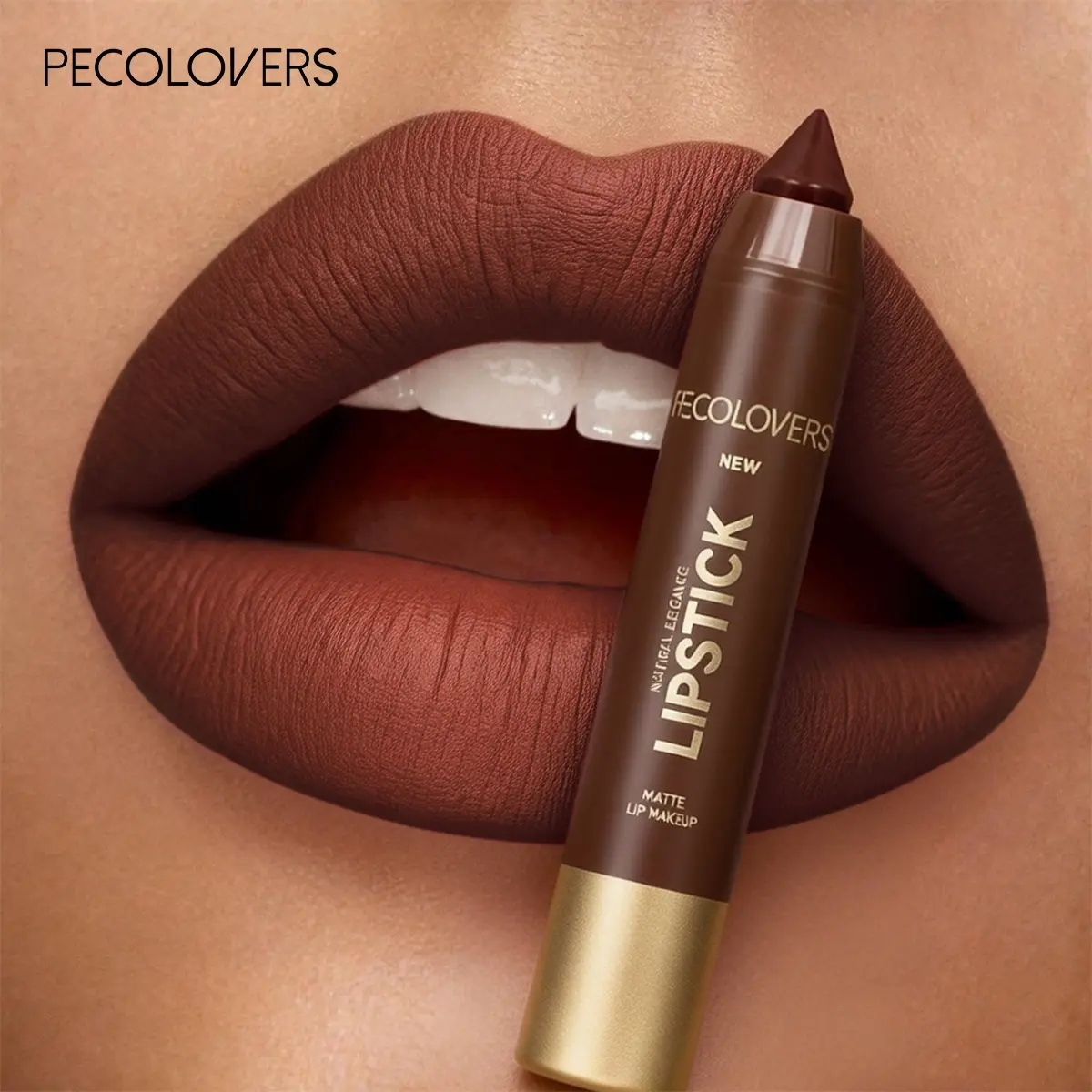 1 Pc Long-Lasting Lipstick Pen, Moisturizing Lip Crayon, Waterproof Lip Color For Daily Wear And Dating, Nude Pink And Ruby Red And Coffee Brown, Lip Makeup Cosmetic