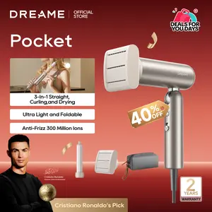 【Super Brand Day】DREAME Pocket Styling High Speed Hair Dryer Folding Travel Quick Dry Home Curly Hair Negative Ion Hair Dryer Blowdryer Hairdryer Fast Drying
