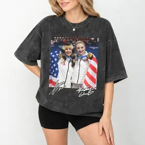 Alysa Liu Amber Glenn Unisex T-Shirt Sweatshirt Hoodie - Team USA Ice Skater Winter Olympics Shirt - Gift For Fan