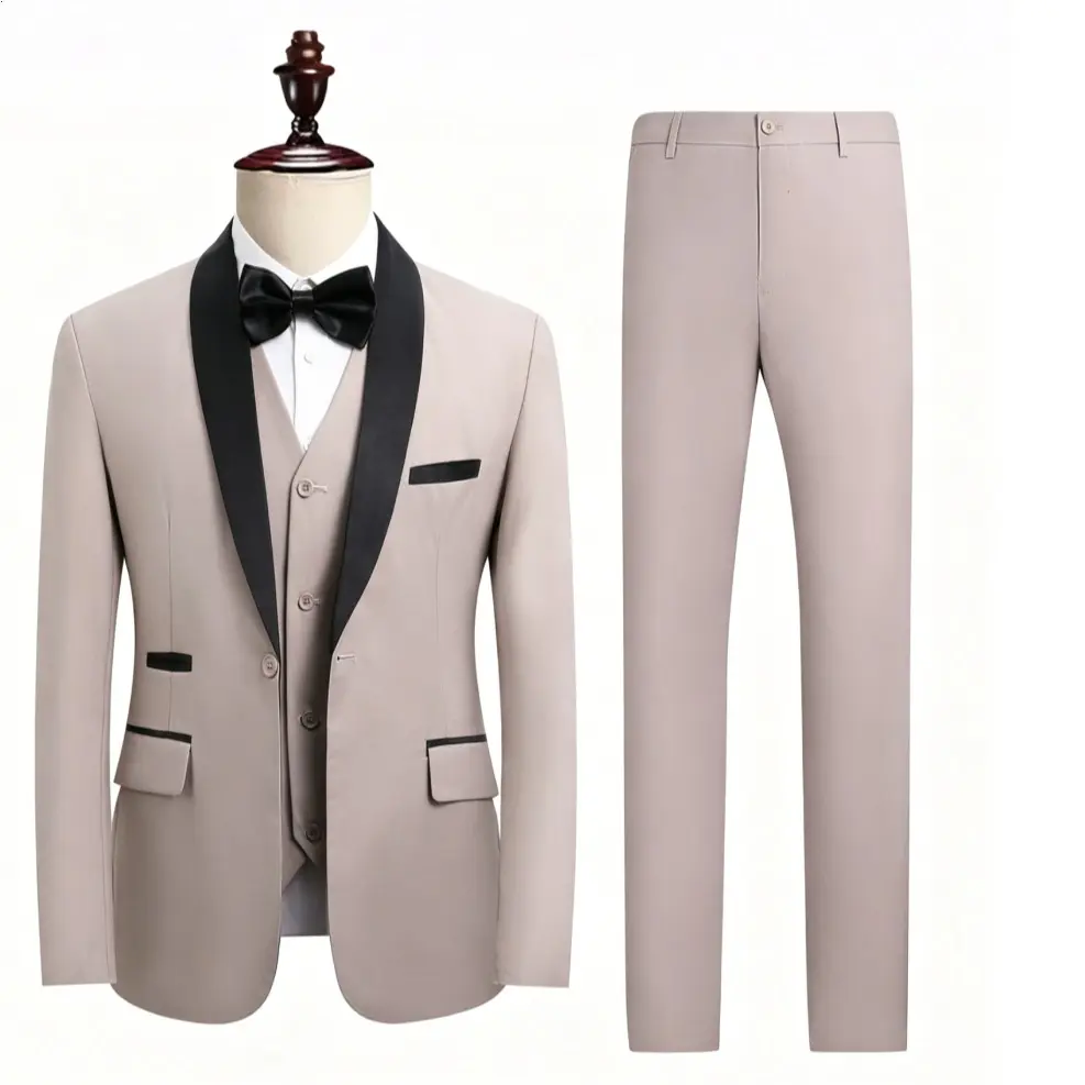 Apricot Blazer + Vest + Pants