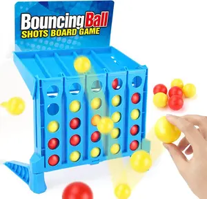 Bounce Balls Shots Game, Connect Four Jumping Ball Game, 4 In a Row Ball Bounce Game, Bounce Ball Game Family Party Games, Funny Ball Tabletop Game Toys for Adults and Kids