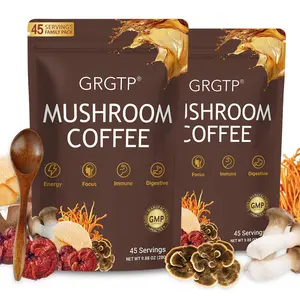 Multiple Mushrooms Immunity-Supporting Coffee Supplement, Brewable Powder, 2-Pack, Immune Health Support, Two Packs