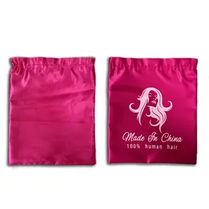 LEFGODY Wig Packaging Pink Silk Bag - Elegant Protection forYour Wig in Soft and Gentle Material
