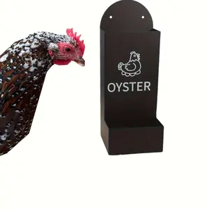 Chicken Oyster Shell Feeder and Gravel Feeder Plastic Chicken Feeder Chicken Coop Accessories Automatic Chicken Feeder, Feeder for Chicken Coop