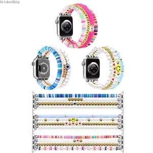 2026 Boho Style Multi‑Color Apple Watch Band, Breathable Comfortable Bohemian Bracelet Strap for Girls, Compatible with Apple Watch 38mm 40mm 41mm, Lightweight Fashion Aesthetic Wristband, Casual Stylish Daily Accessory for Women
