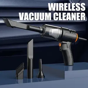 3-in-1 Mini Handheld Vacuum Cleaner with 46,000 RPM Power Air Blower Vacuum & Hand Pump USB Rechargeable Wireless Cleaner