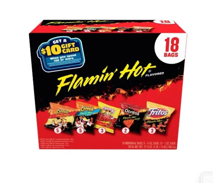 Frito-Lay Flamin' Hot Mix Variety pack Snack Chips, 18 Count Multipack