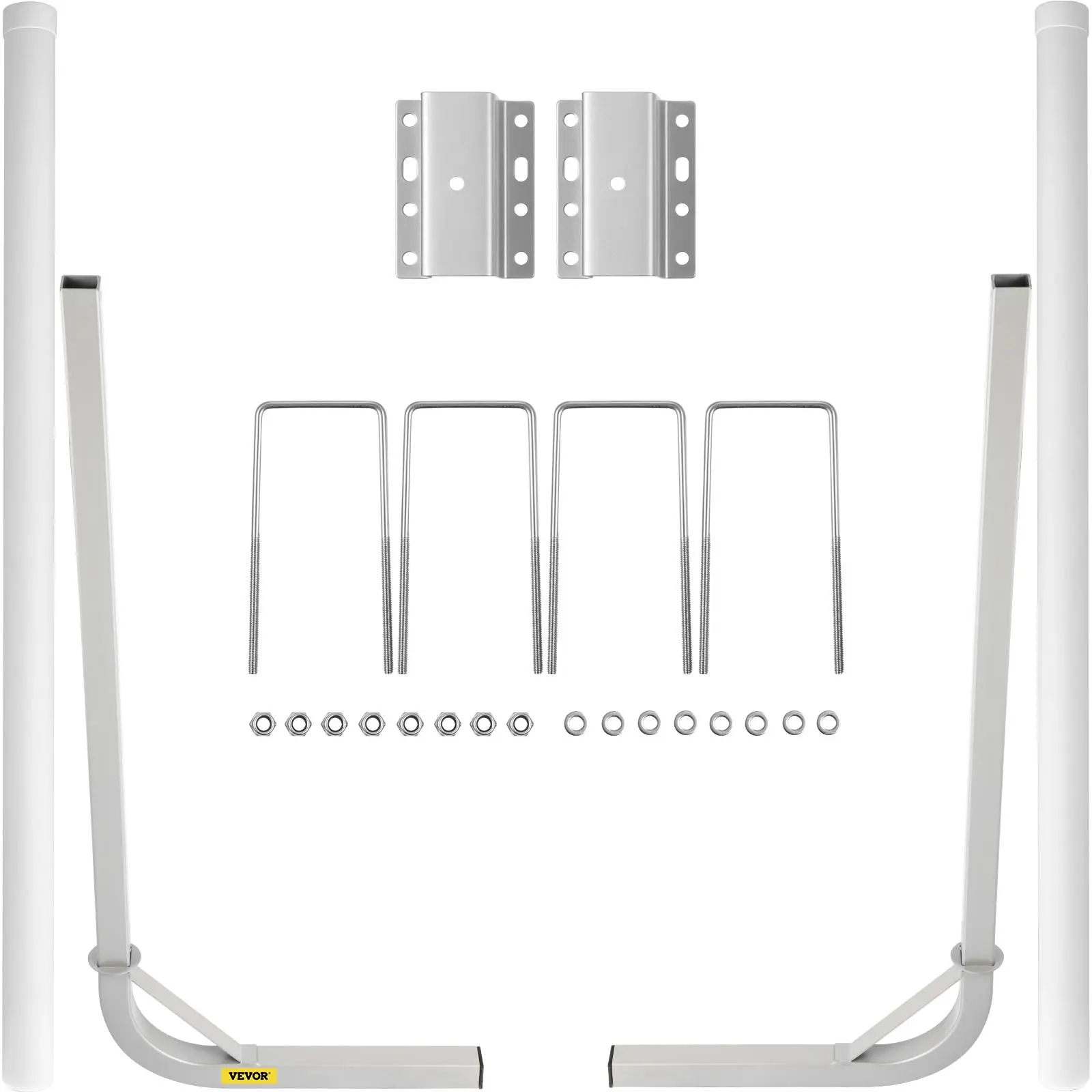 【summerfinds】VEVOR Boat Trailer Guide-on, 60\", 2PCS Steel Trailer Post Guide ons, with White PVC Tube Covers, Complete Mounting Accessories Included, for Ski Boat, Fishing Boat or Sailboat Trailer