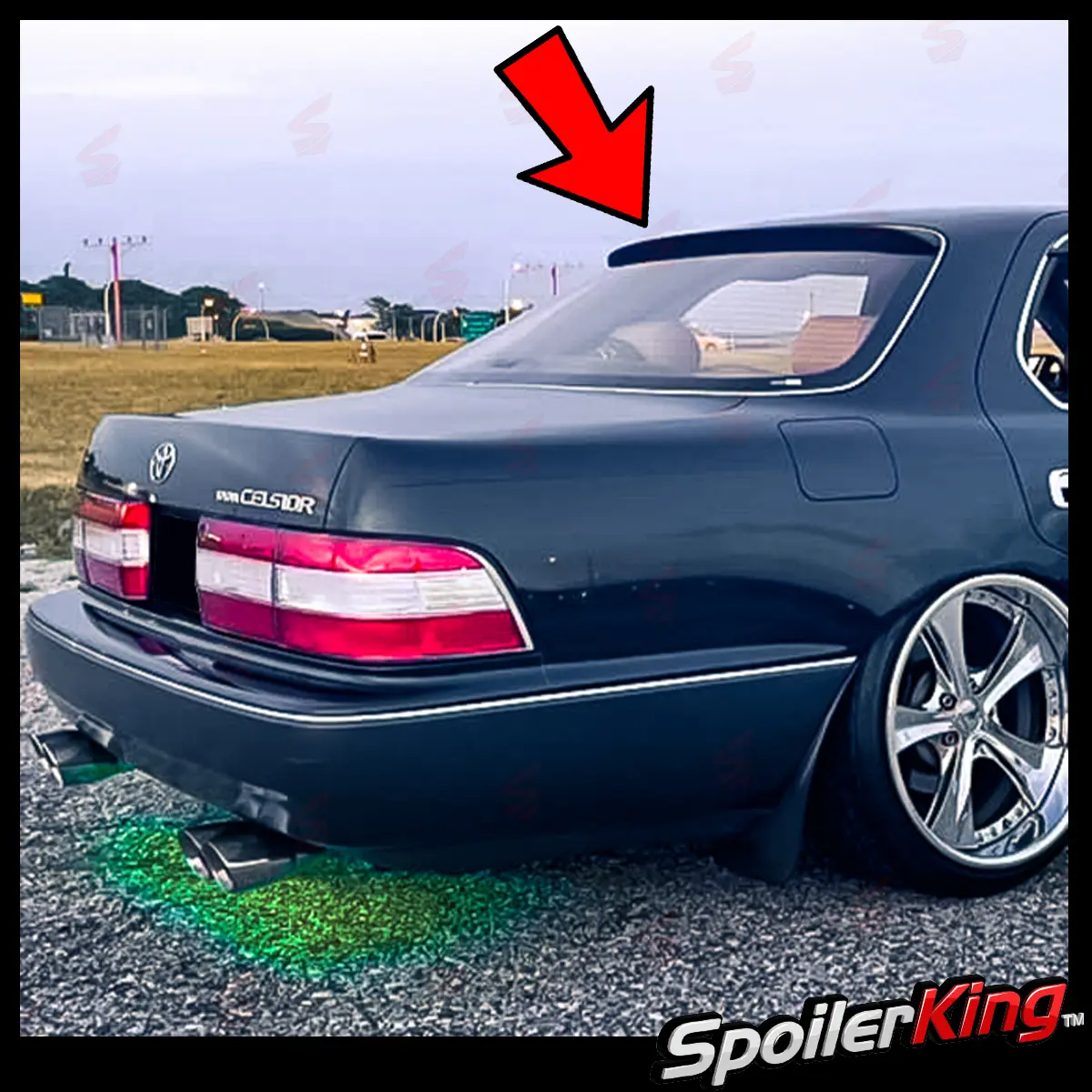 Spoiler King Polyurethane Rear Window Roof Spoiler for Lexus LS Series LS400 (UCF10) 1990-1994, 284R Model, Vehicle-Specific Fit, Curved Shape, 1 1/4"-High, 2 5/8"-Wide, with Self-Adhesive Tape