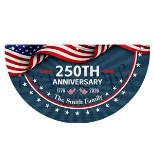 Personalized Patriotic Bunting Flag with Custom Family Name – 250th Anniversary USA Patriotic Bunting Banner 1776–2026 – 4th of July Americana Porch Decor, Outdoor American Flag Bunting