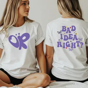 Bad Idea Right Tshirt, Olivia Tshirt, Olivia Concert Tshirt, Olivia Logo Tshirt, Guts World Tour Tshirt, Gift for her, W105