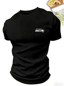 Seattle Seahawks Theme Slim Fit Short Sleeve T-Shirt, Quick-Dry Breathable Fabric, Perfect for Sports and Fitness, Nfl Fan Essential