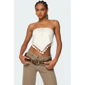 Stud & Tassel Handkerchief Top