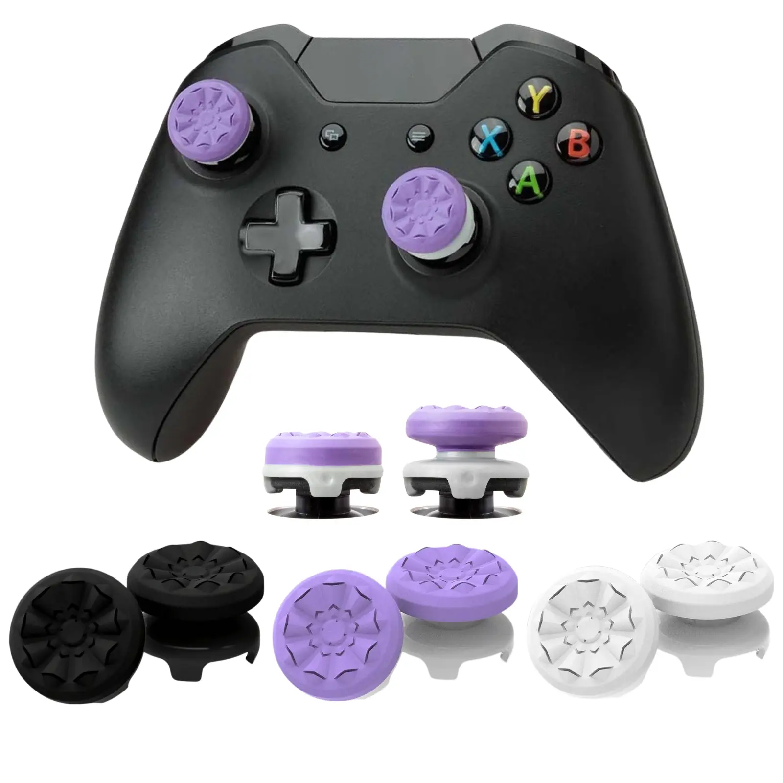Performance Soft Thumbsticks for Xbox - 1 High-Rise, 1 Mid-Rise, Anti-Slip Grip, Superior Precision, Comfort, Xbox Game Pad & Console Gaming Accessories, Stick Helper
