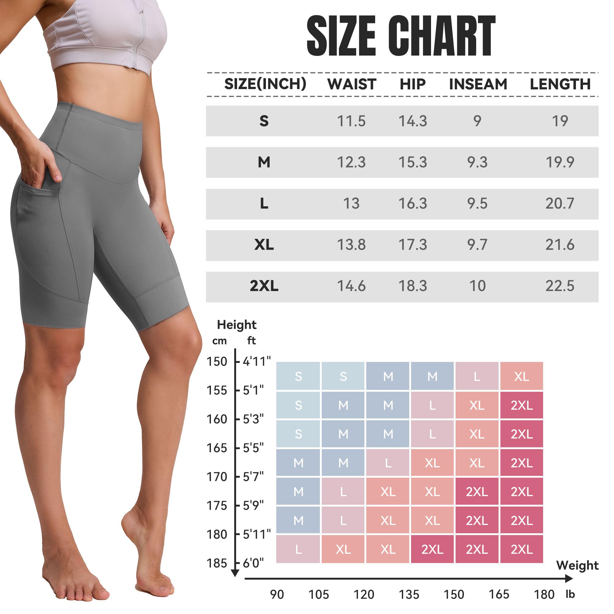 [‌Size up] Viconow Summer Tummy Control Biker Shorts for Women with Pockets – High Waist, Breathable Shorts for Yoga & Athletic Wear
