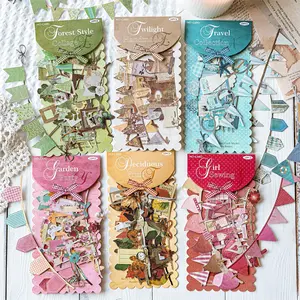 10 Sheets/bag Long Strip Stickers, Kraft Paper Material, Handmade Party Series, DIY Journal Supplies, Bottle Decoration Stickers, Diary Sticker