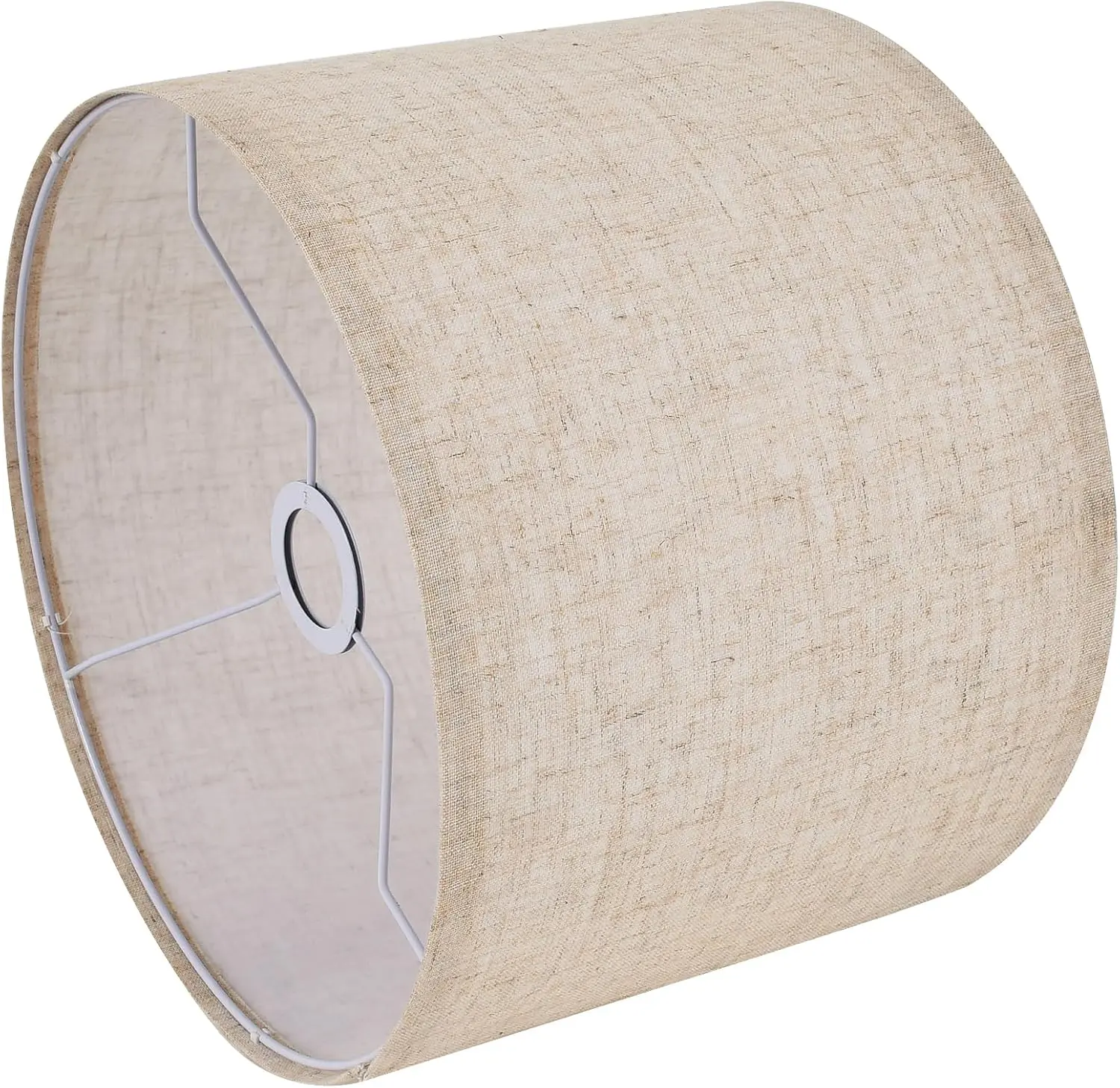 Bei Lamp Shade, Lar Drum Lampshade 13''Top X 13'' Bottom X 10'' High, Replacement Lamp Shade Natural Linen Hand Crafted for Table Lamps Floor Lamps Chandelier Lamp, sy Asmbly Required