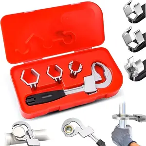 1pc 4-In-1 Universal Adjustable Wrench Double-Ended Pipe Sink Heater Wrench Adjustable Crescent Wrench Adjustable Wrench Set Used for Disassembling Sanitary Products, Assembling Pipes And Repairing Without Power Connection