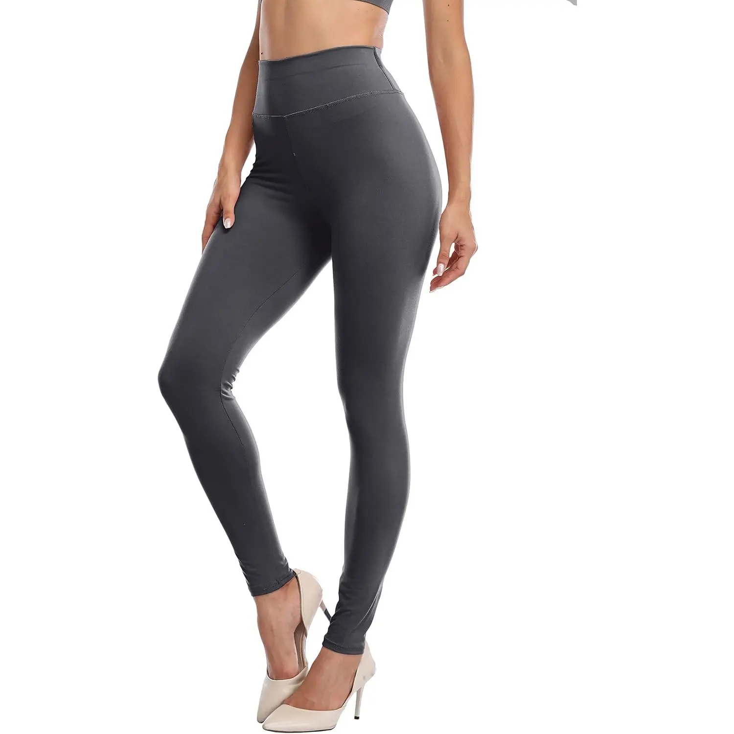 Women's Workout Leggings High Waisted Stretchy Leggings Soft Ankle Length Yoga Pants Gym Tights