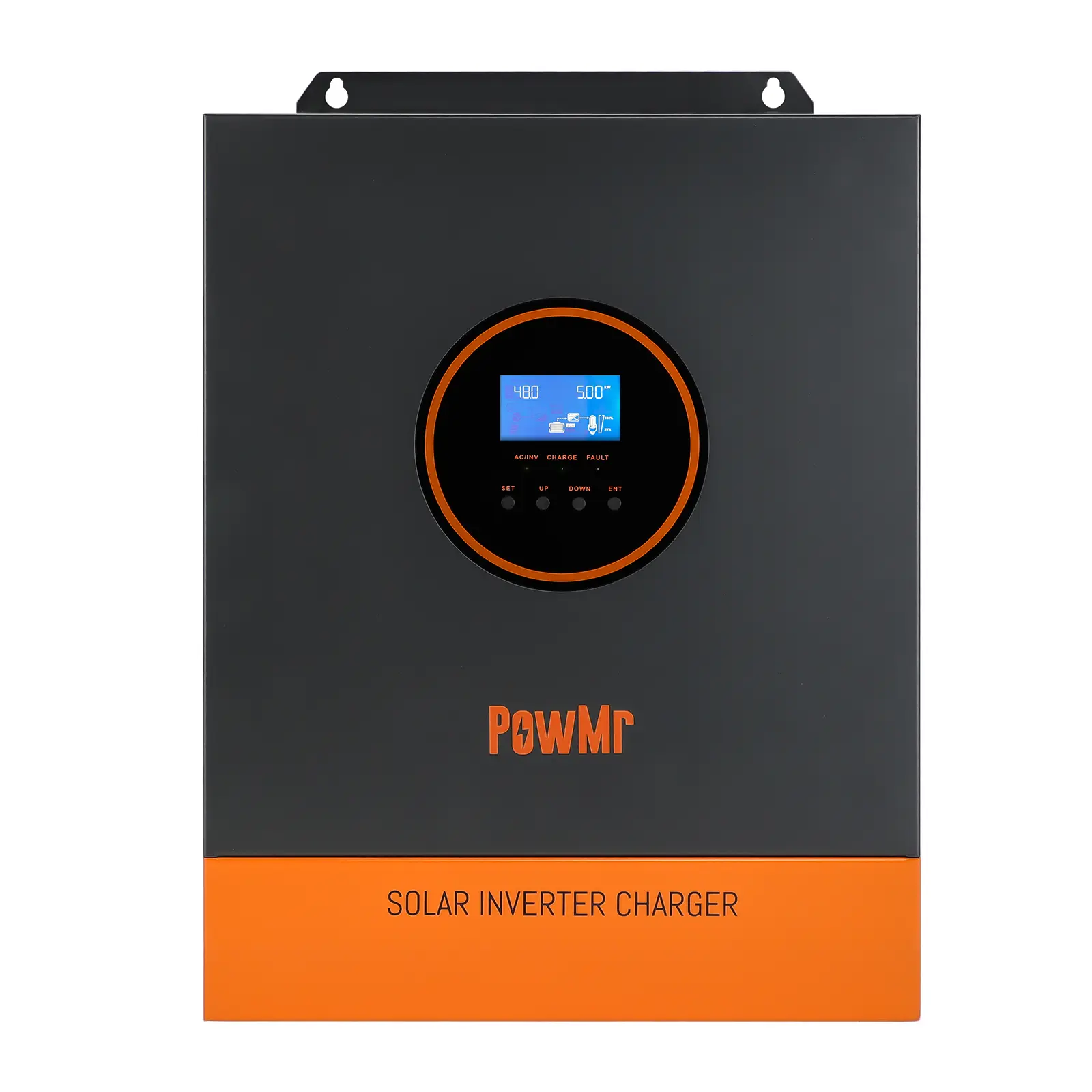 PowMr 5000W 48V Energy Efficient Hybrid Solar Inverter Charger - 110V Off Grid, 80A MPPT Solar Charge Controller, 500V Max PV, LCD Display, 13kg, 200W+ Smart Battery Charger for Modern Home Use, Energy Efficient Inverter