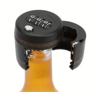 Bottle lock, 3 digit plastic bottle combination lock, wine digital lock, wine and liquor bottle combination lock