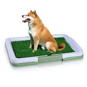 Simulated Grass Dog Training Pad, Non-slip Pet Toilet with Artificial Grass Tray, Indoor Dog Toilet, Pet Supplies for Small Medium Large Dogs, Litter Tray