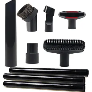 9 count Vacuum Attachments Fit for Shop Vac Accessories 1 1/4" - 3 count Vacuum Extension Wand, 1 1/4 inch (32 mm) & 1 3/8 inch (35 mm) Vacuum Hose Adapter, 1 1/4 inch Vacuum Cleaner Accessories Brush Kit