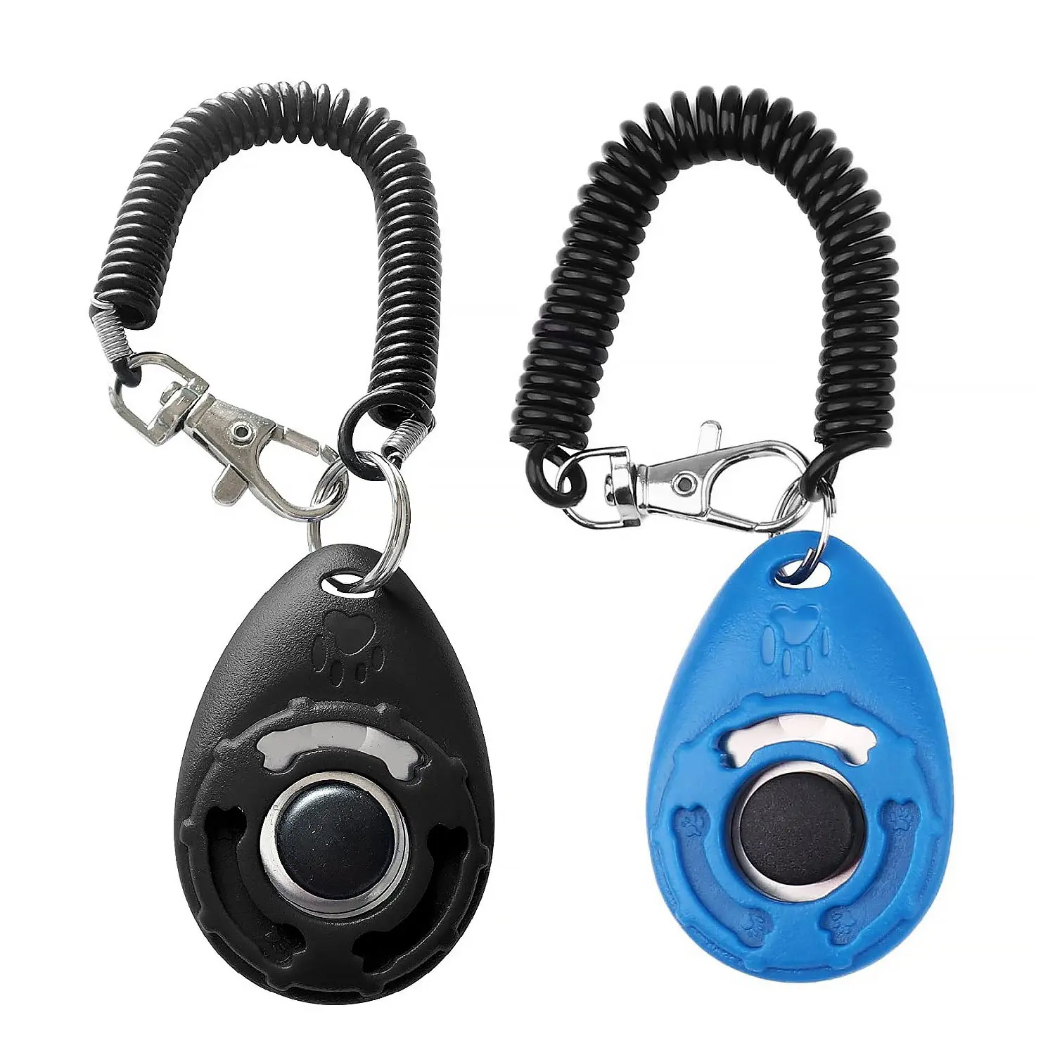 2 Color Pack of Clickers for Dogs, Durable Plastic, Uncharged Training Aids, 16 Colorful Options, Effective Pet Behavior Management, Training Gear, Puppy Training Tools