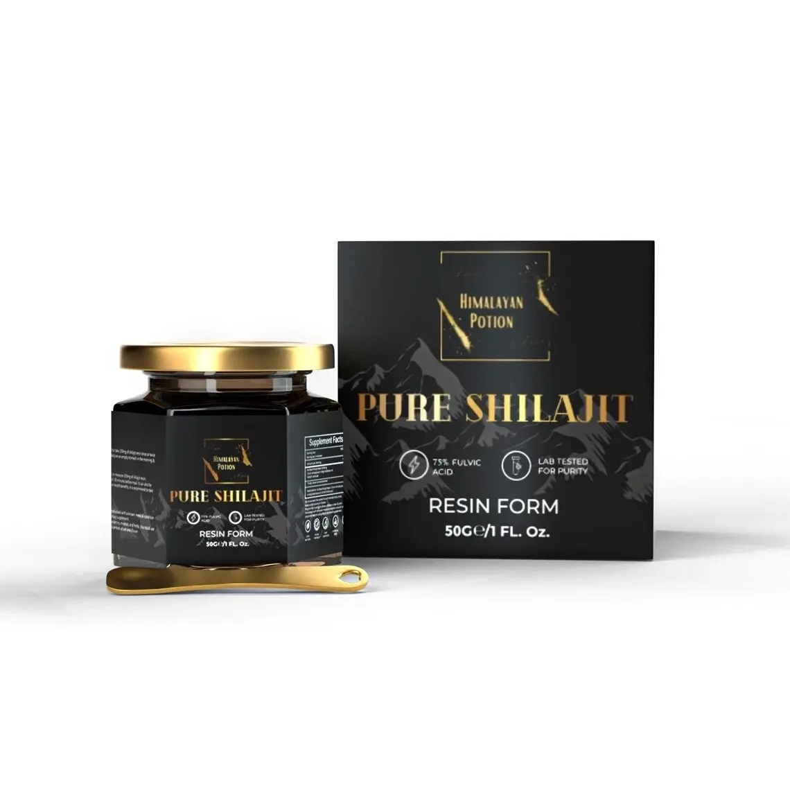 Himalayan Shilajit GOLD Soft Resin-Organic,Extremely Potent 3000mg,Fulvic Acid