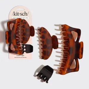 Recycled Plastic Assorted Claw Clips 3pc - Jumbo