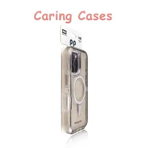 For iPhone 16 Pro Max Case Transparent Gray MagSafe Shockproof Three-in-One Premium Design Compatible with iPhone 15 14 13 12 11