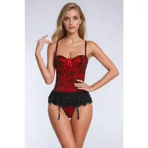 Skirted Lace Bustier Set